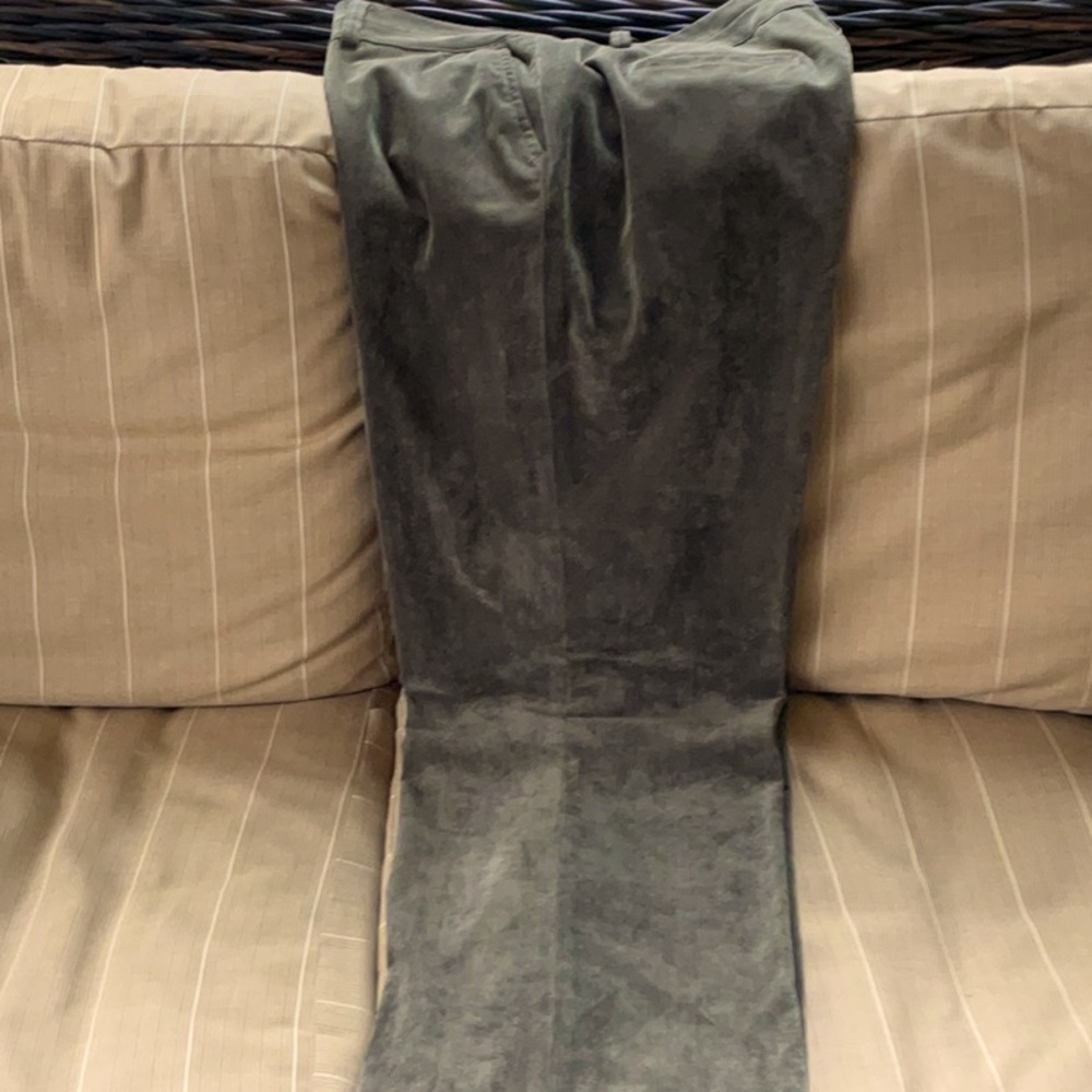 Olive green corduroy dress pants